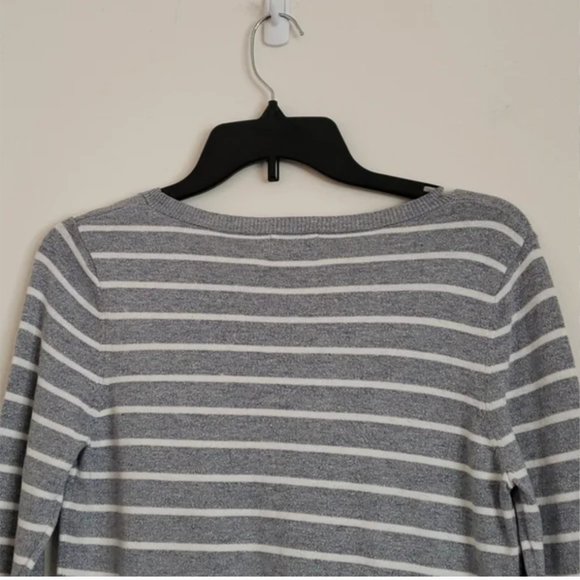 OLD NAVY GLITTER GRAY STRIPED SWEATER, SIZE S - Picture 4 of 10